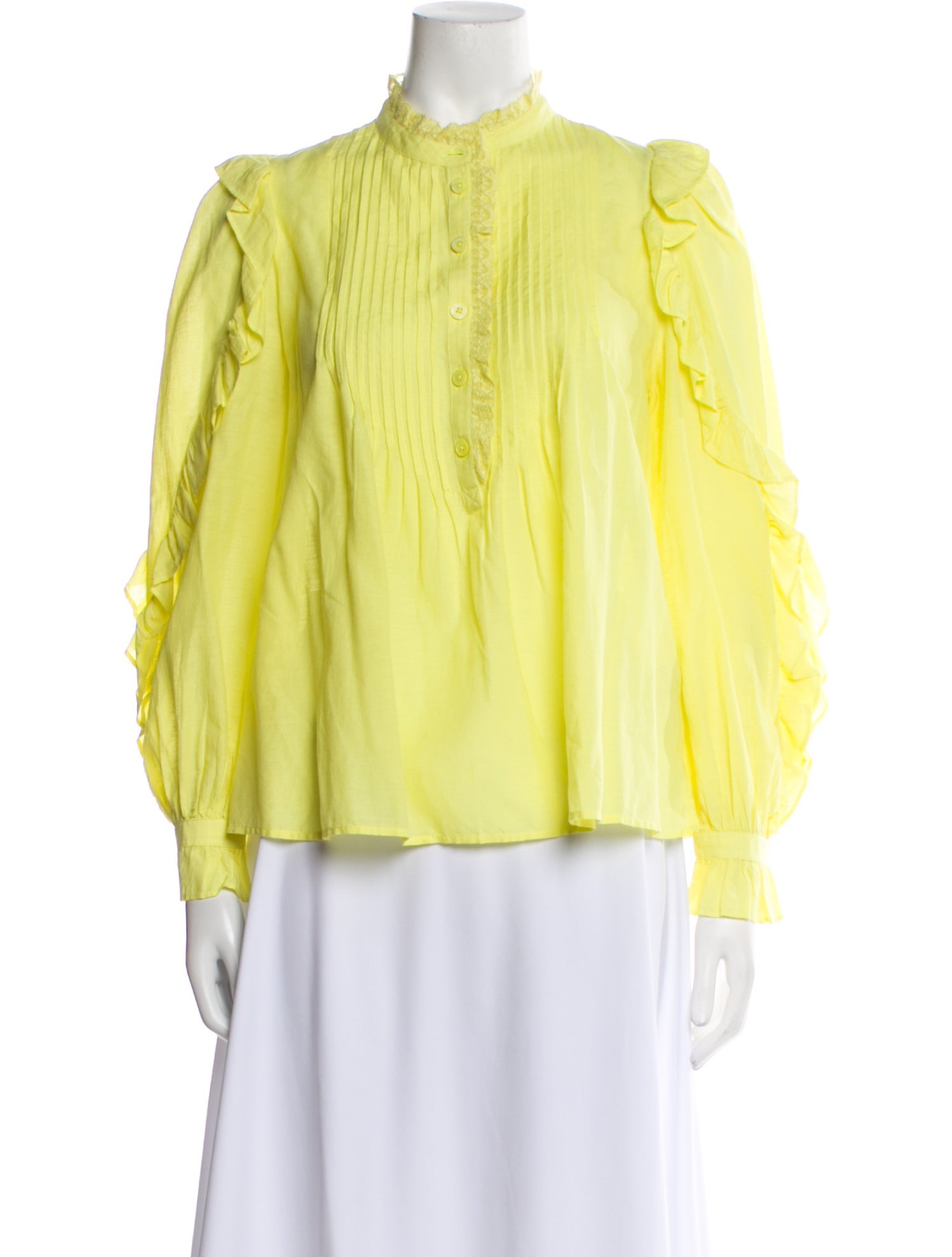 Zadig & Voltaire Mock Neck Long Sleeve Blouse