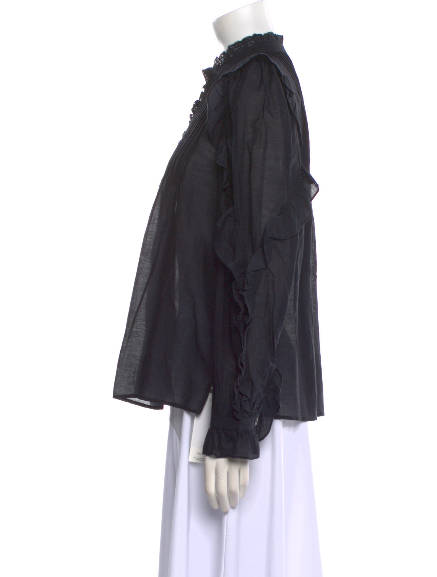 Zadig & Voltaire Mock Neck Long Sleeve Blouse