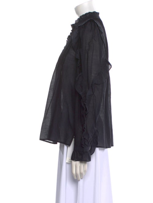 Zadig & Voltaire Mock Neck Long Sleeve Blouse