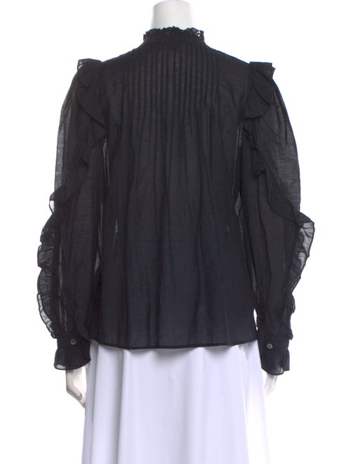 Zadig & Voltaire Mock Neck Long Sleeve Blouse