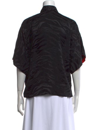 Zadig & Voltaire Silk Animal Print Button-Up Top