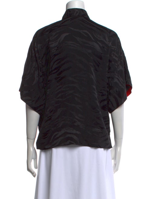 Zadig & Voltaire Silk Animal Print Button-Up Top