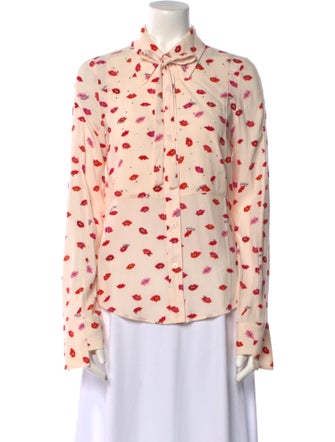 Zadig & Voltaire Printed Mock Neck Blouse