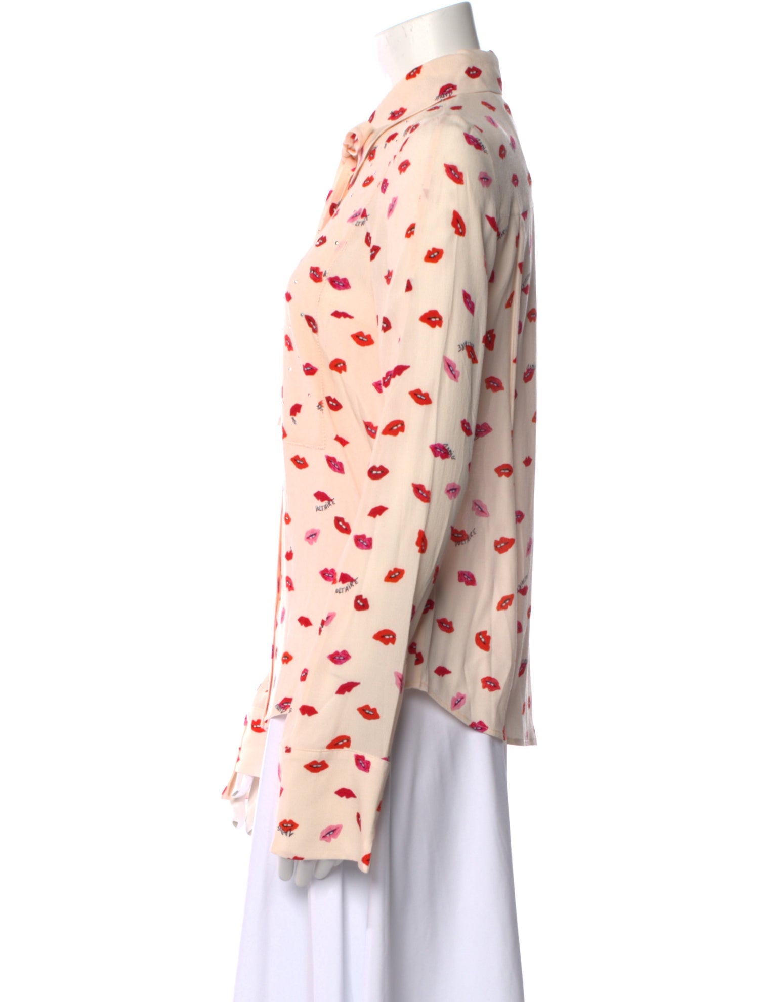 Zadig & Voltaire Printed Mock Neck Blouse