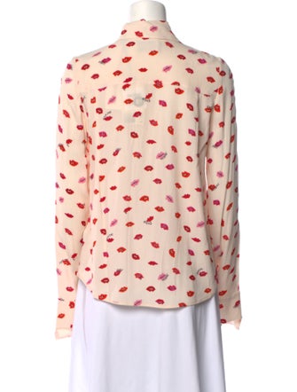 Zadig & Voltaire Printed Mock Neck Blouse