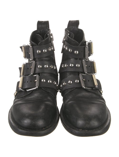 Zadig & Voltaire Leather Studded Accents Combat Boots