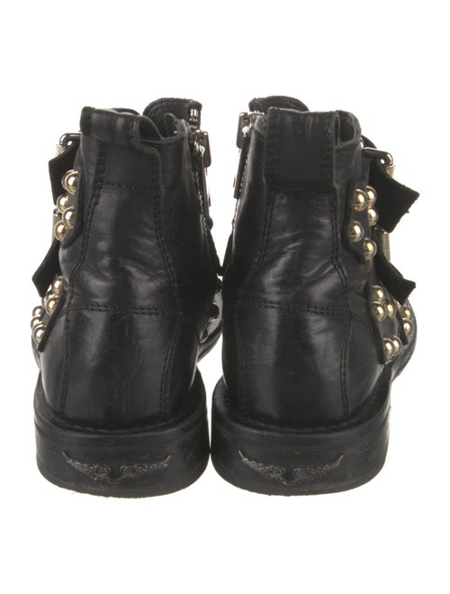 Zadig & Voltaire Leather Studded Accents Combat Boots