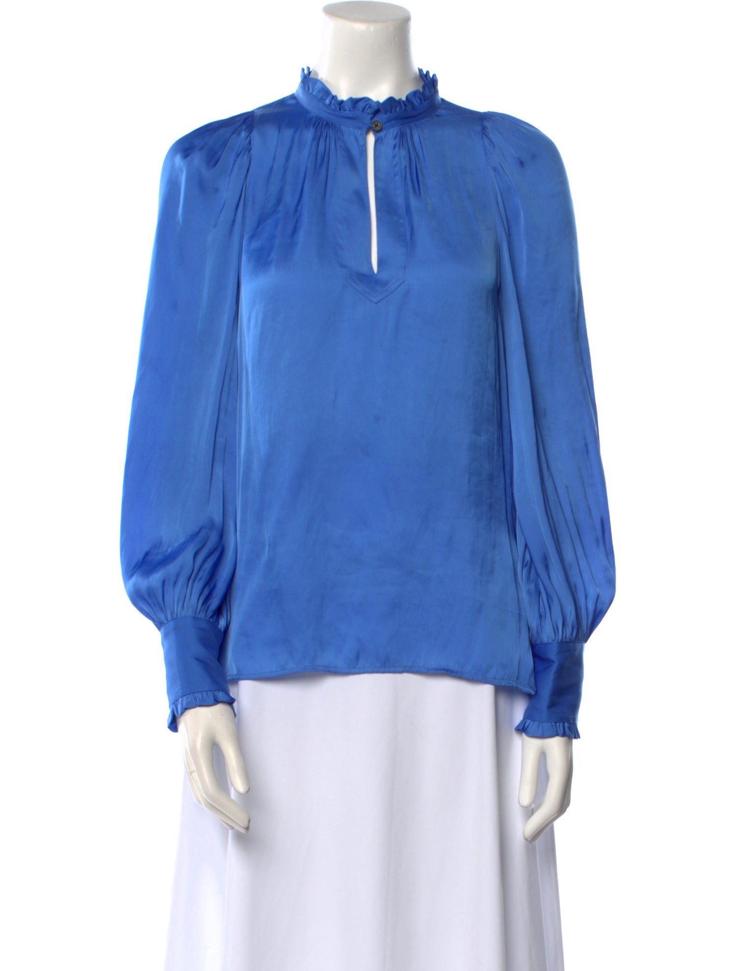 Zadig & Voltaire Mock Neck Long Sleeve Blouse