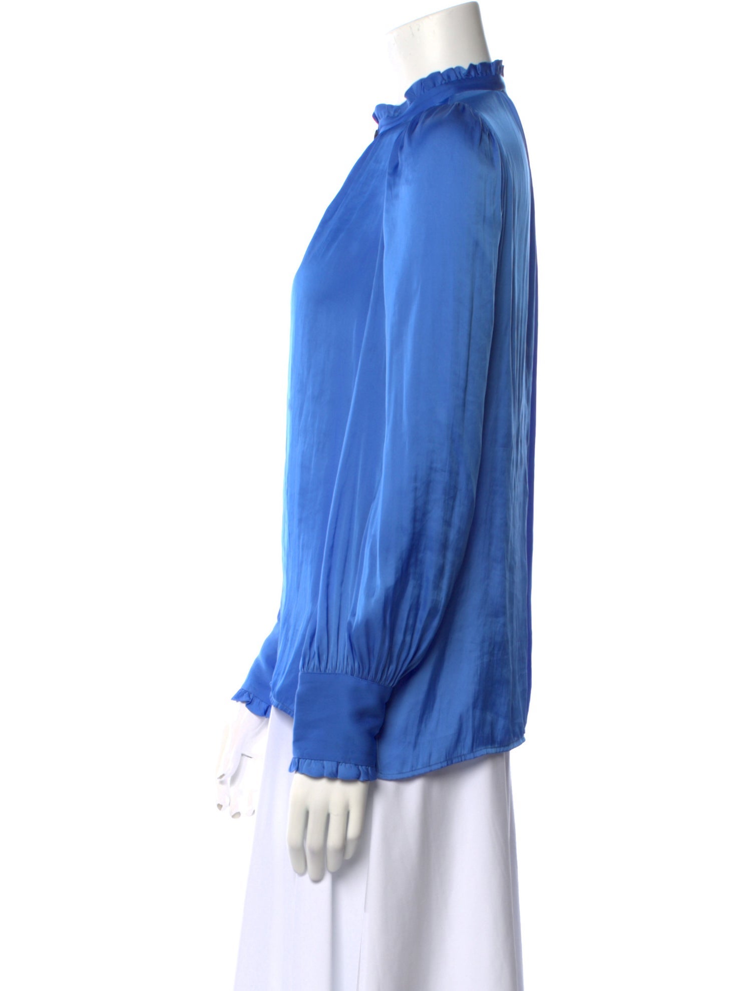 Zadig & Voltaire Mock Neck Long Sleeve Blouse