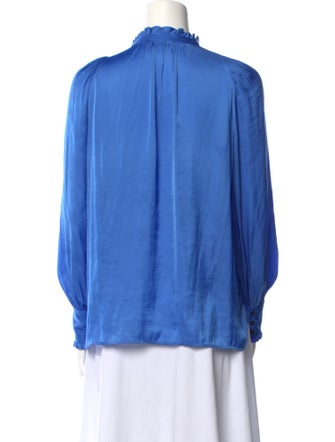 Zadig & Voltaire Mock Neck Long Sleeve Blouse