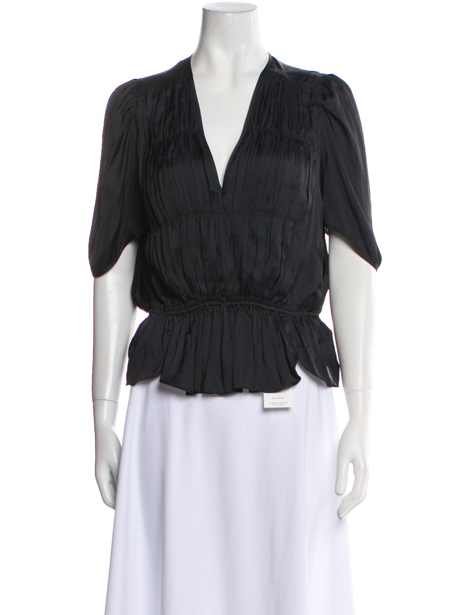 Zadig & Voltaire V-Neck Short Sleeve Blouse w/ Tags