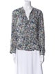 Zadig & Voltaire Floral Print V-Neck Blouse