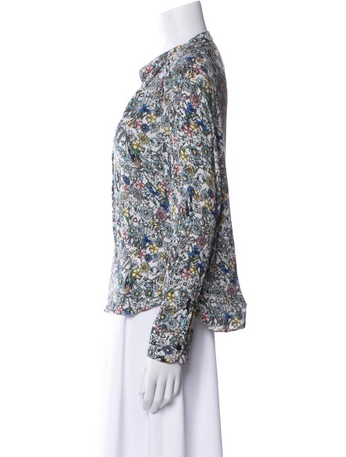 Zadig & Voltaire Floral Print V-Neck Blouse