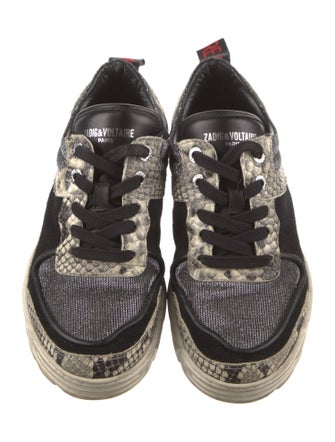 Zadig & Voltaire Suede Animal Print Sneakers