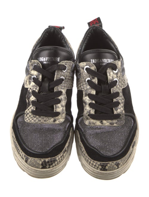 Zadig & Voltaire Suede Animal Print Sneakers