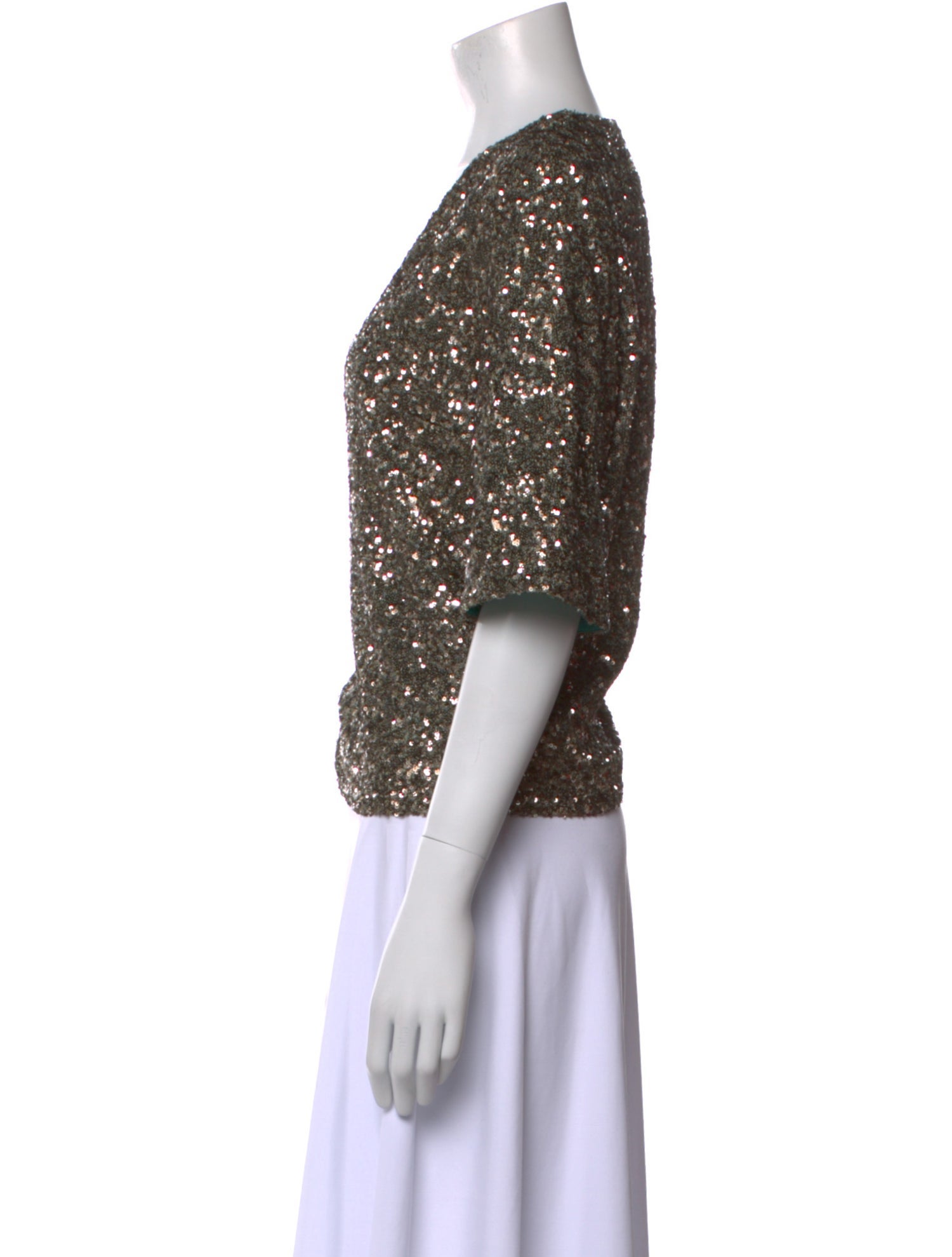 Zadig & Voltaire Patterned V-Neck Crop Top w/ Tags