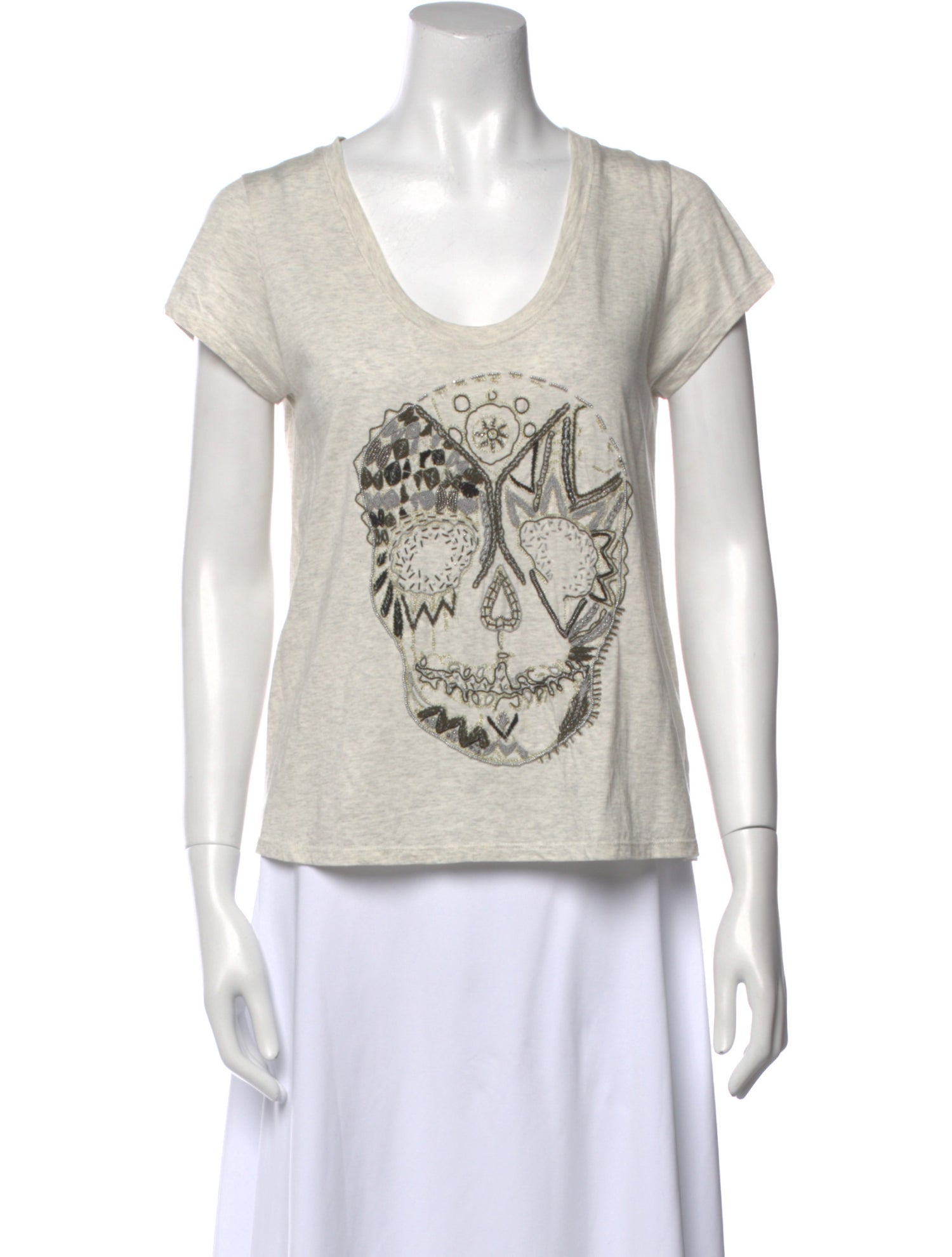 Zadig & Voltaire Graphic Print Scoop Neck T-Shirt