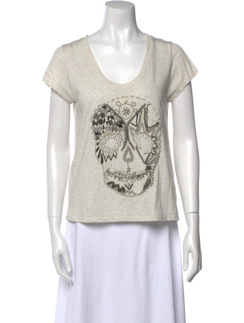 Zadig & Voltaire Graphic Print Scoop Neck T-Shirt