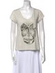 Zadig & Voltaire Graphic Print Scoop Neck T-Shirt