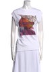 Zadig & Voltaire Graphic Print Bateau Neckline T-Shirt