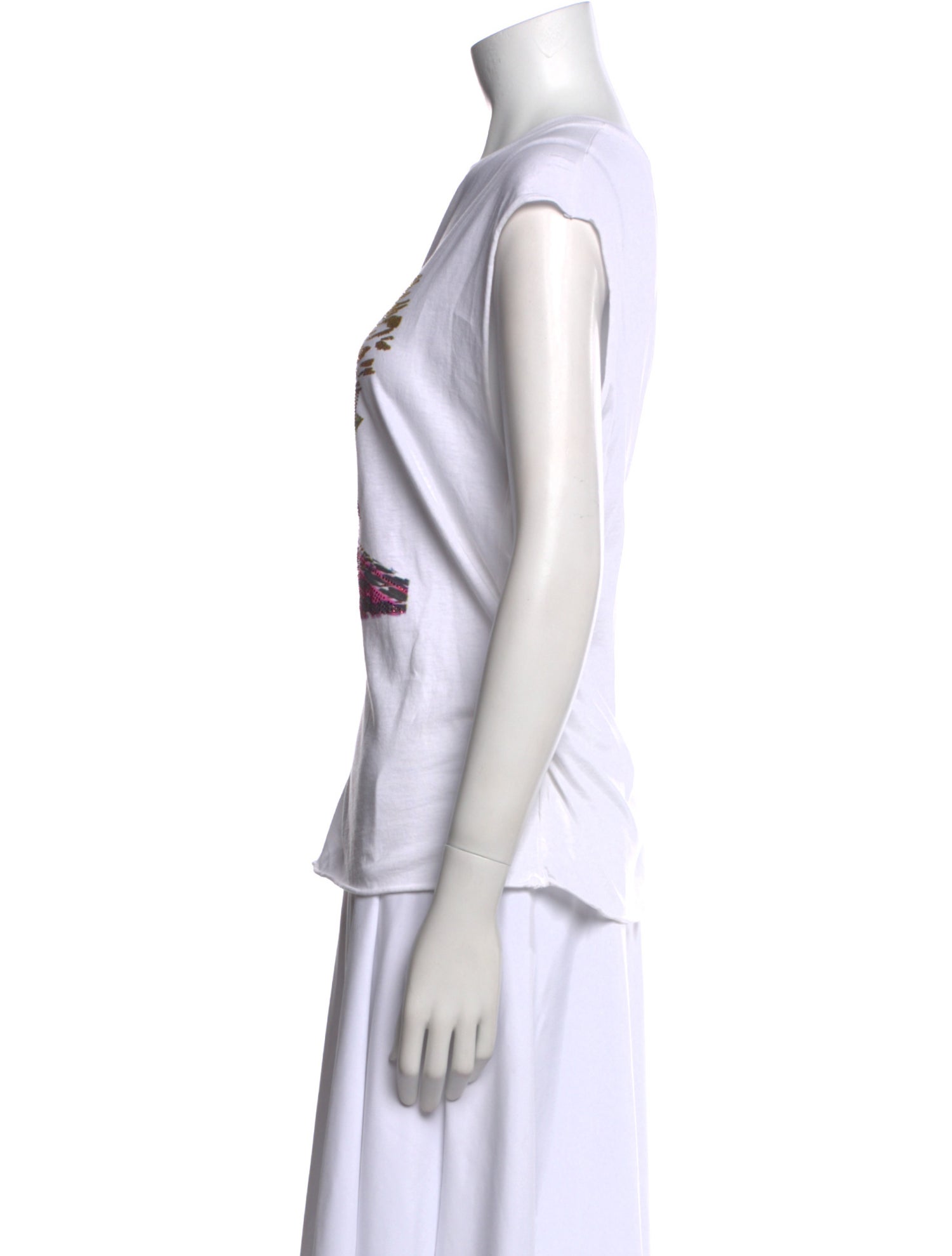 Zadig & Voltaire Graphic Print Bateau Neckline T-Shirt