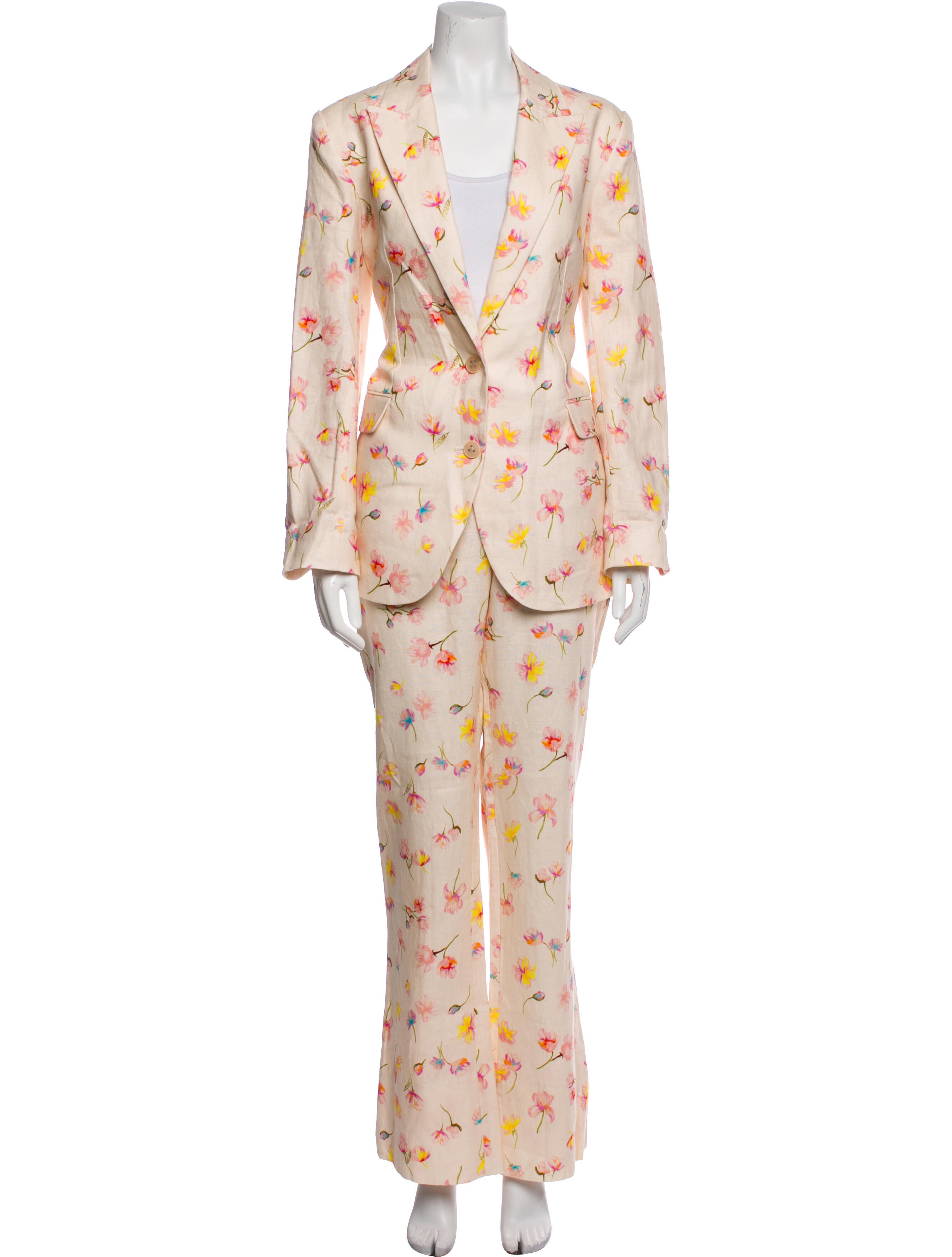 Zadig & Voltaire Linen Floral Print Pantsuit