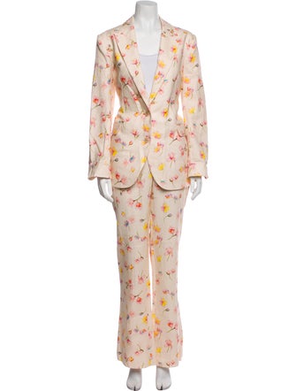 Zadig & Voltaire Linen Floral Print Pantsuit
