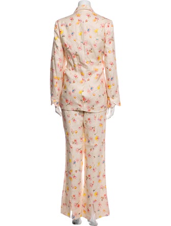 Zadig & Voltaire Linen Floral Print Pantsuit