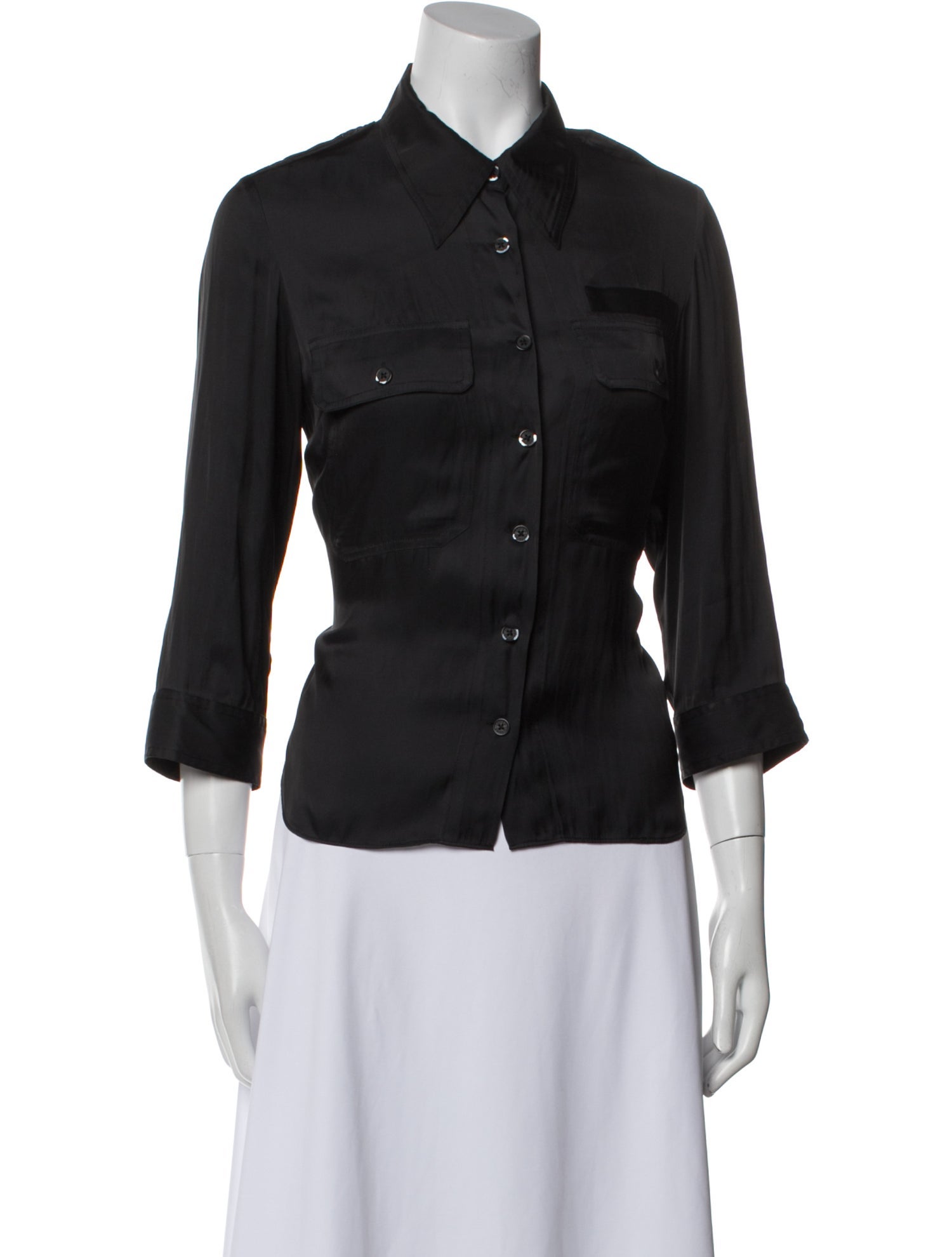 Zadig & Voltaire Three-Quarter Sleeve Button-Up Top