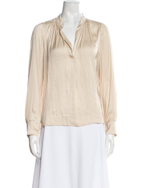 Zadig & Voltaire V-Neck Long Sleeve Button-Up Top