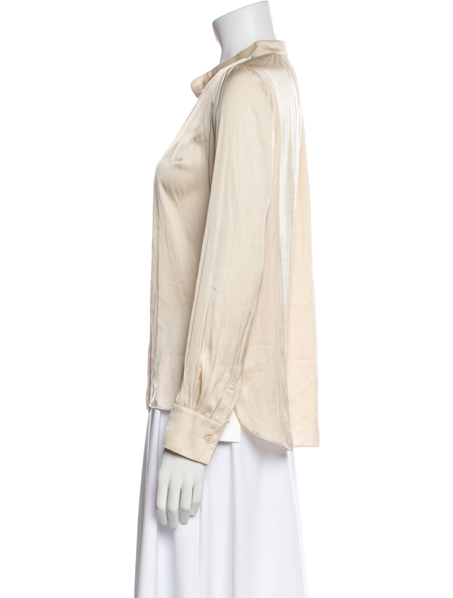 Zadig & Voltaire V-Neck Long Sleeve Button-Up Top