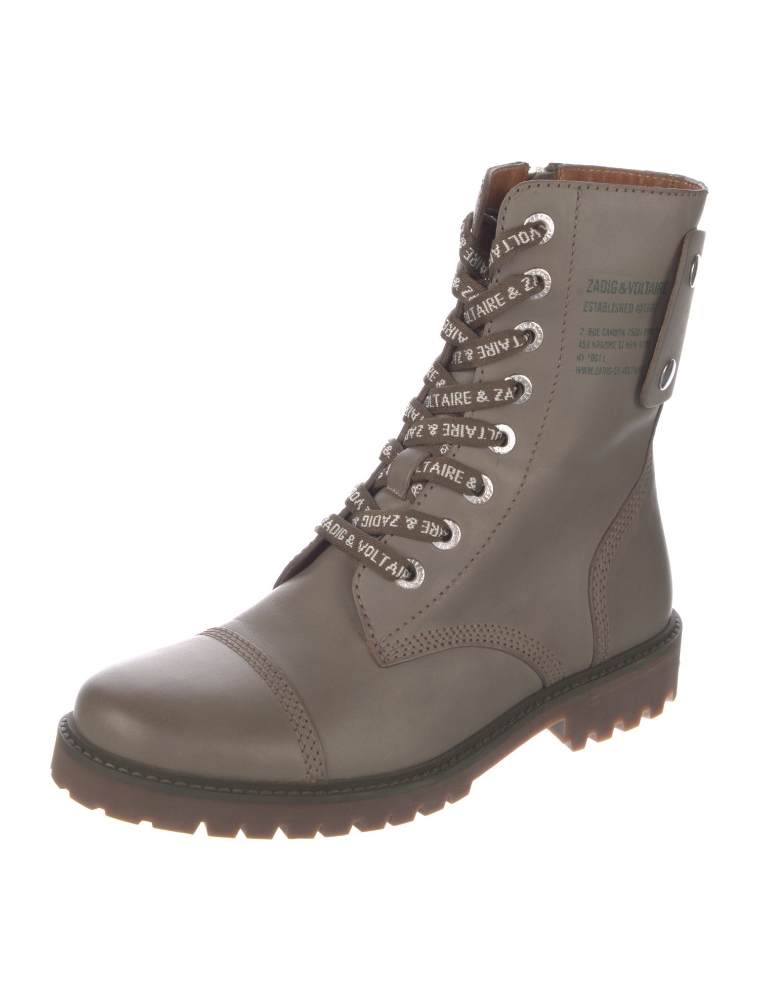 Zadig & Voltaire Leather Combat Boots