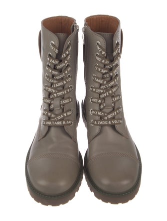 Zadig & Voltaire Leather Combat Boots