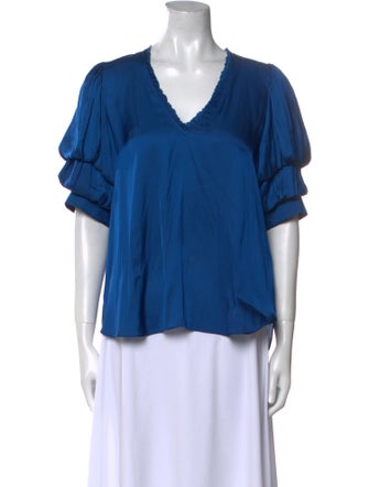 Zadig & Voltaire V-Neck Short Sleeve Blouse