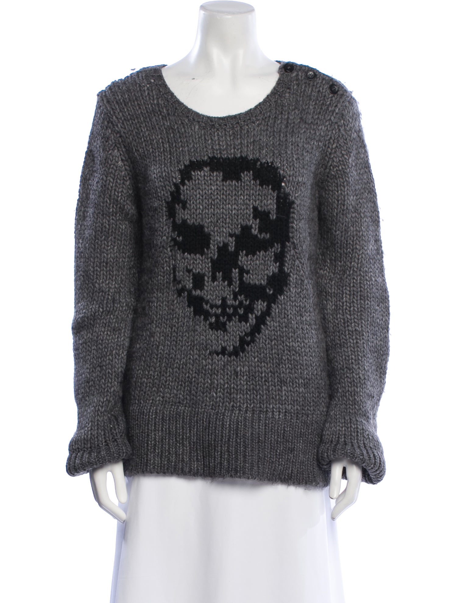 Zadig & Voltaire Graphic Print Scoop Neck Sweater