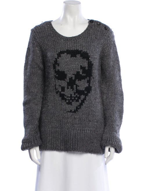Zadig & Voltaire Graphic Print Scoop Neck Sweater