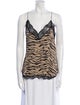 Zadig & Voltaire Animal Print Cowl Neck Top