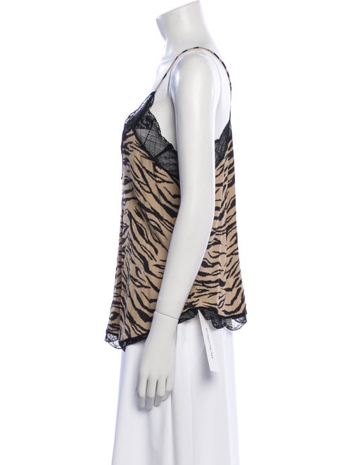 Zadig & Voltaire Animal Print Cowl Neck Top