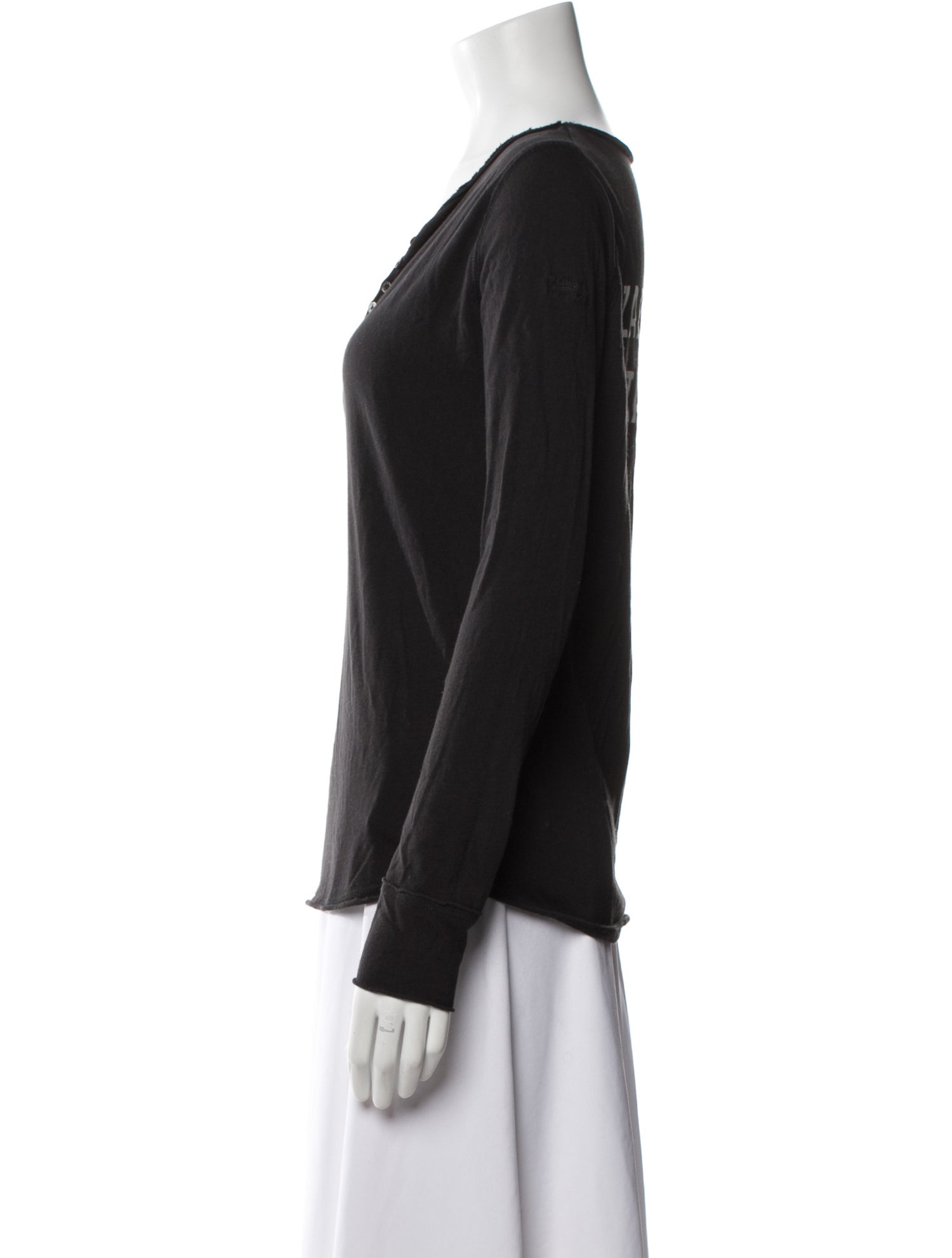 Zadig & Voltaire V-Neck Long Sleeve Top