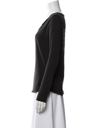 Zadig & Voltaire V-Neck Long Sleeve Top