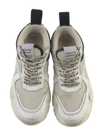 Zadig & Voltaire Leather Colorblock Pattern Chunky Sneakers