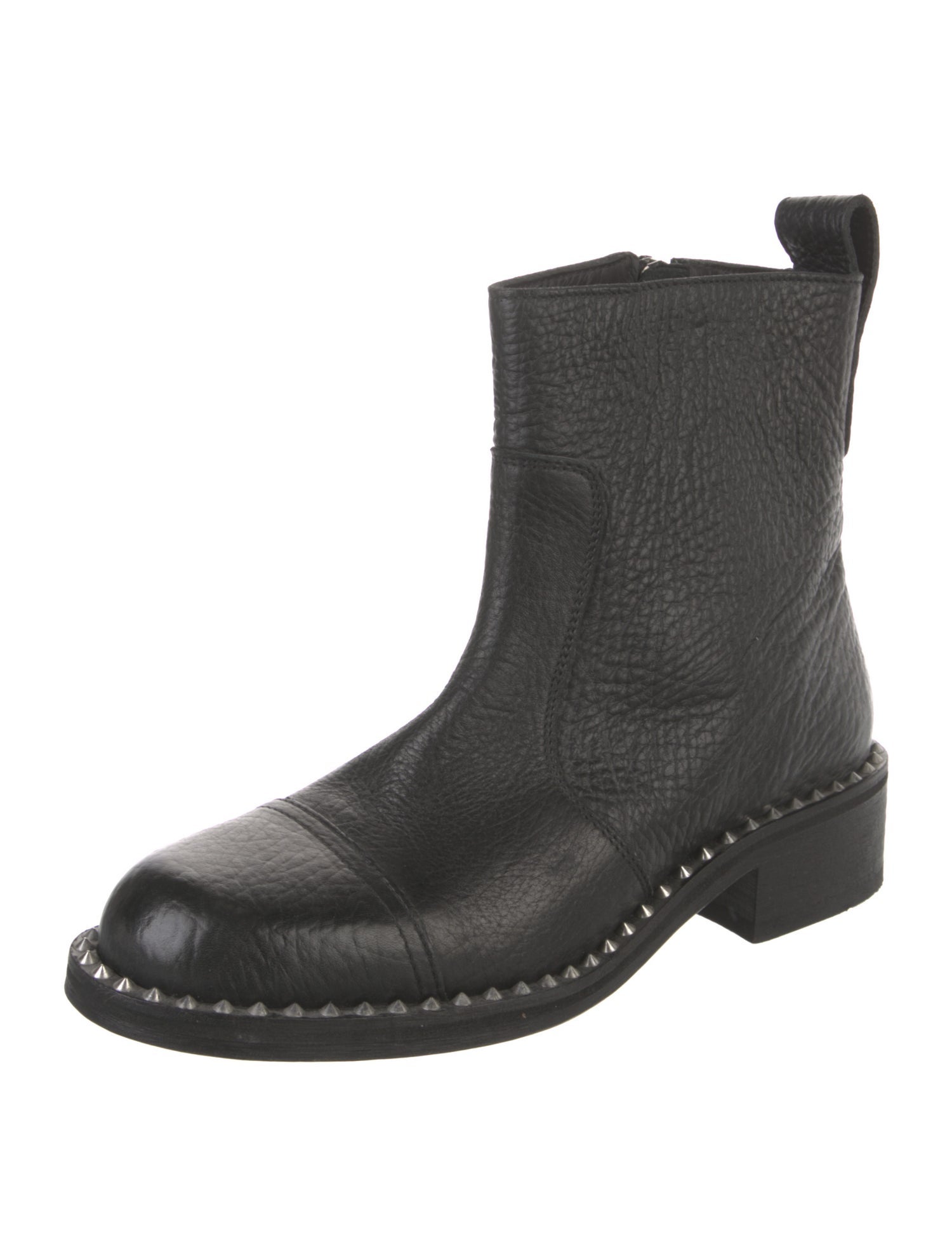 Zadig & Voltaire Leather Studded Accents Chelsea Boots