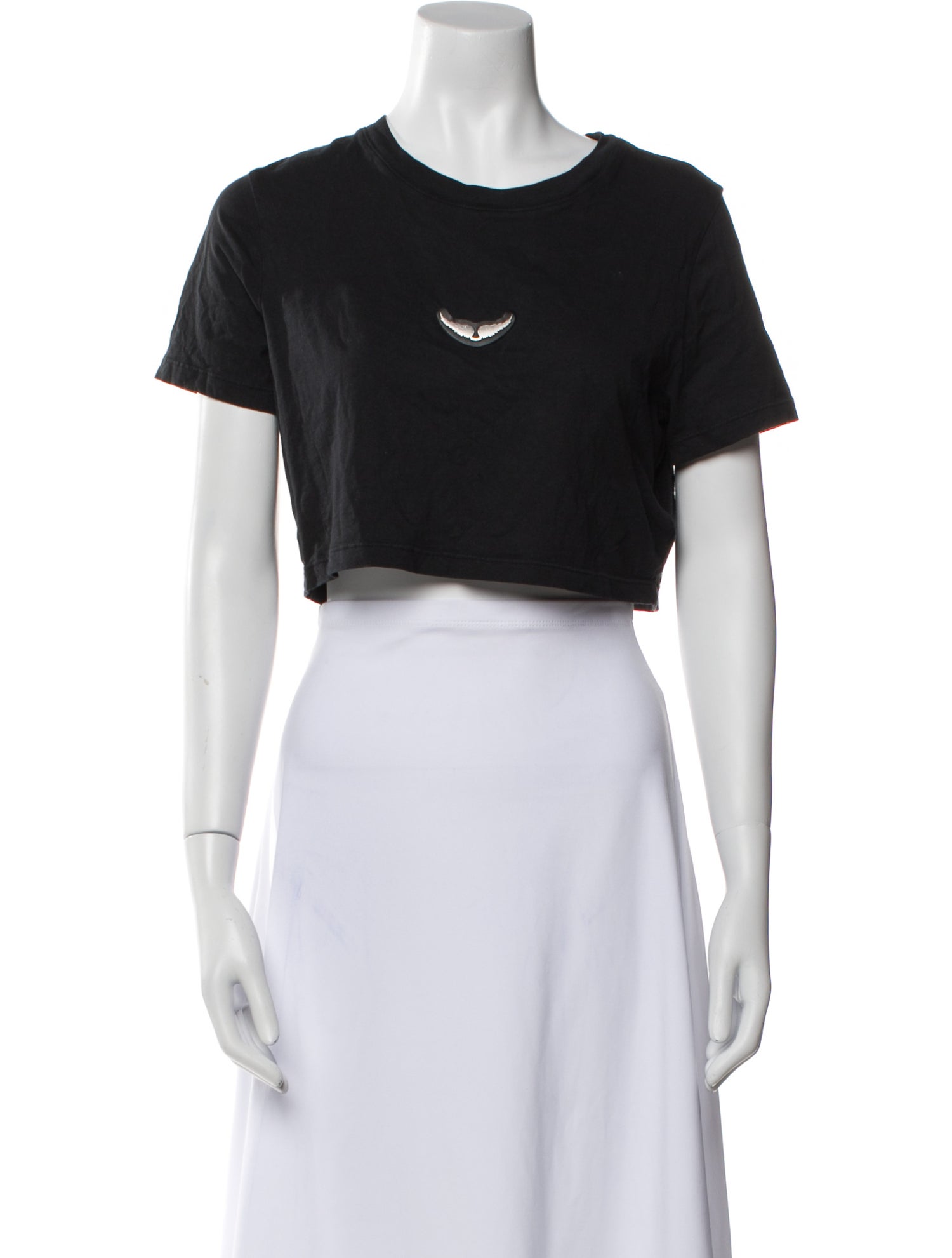 Zadig & Voltaire Crew Neck Short Sleeve Crop Top
