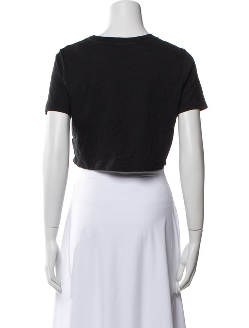 Zadig & Voltaire Crew Neck Short Sleeve Crop Top