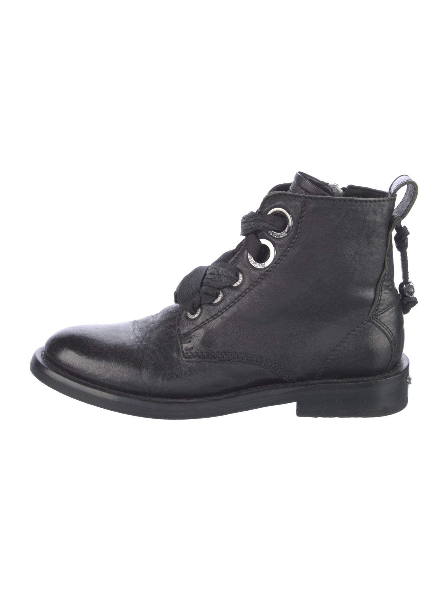 Zadig & Voltaire Leather Combat Boots