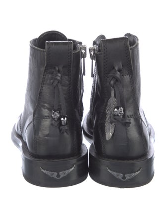 Zadig & Voltaire Leather Combat Boots