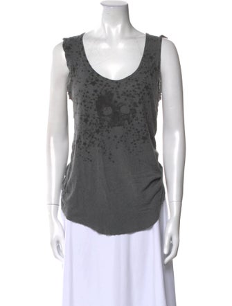 Zadig & Voltaire Printed Scoop Neck Top