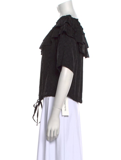 Zadig & Voltaire Silk Scoop Neck Crop Top