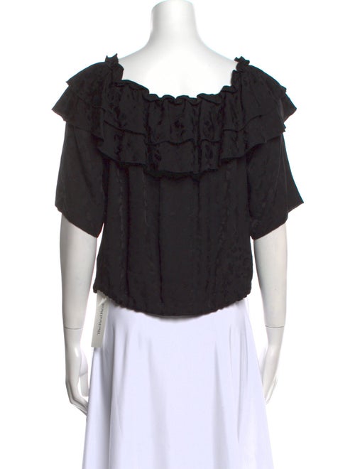 Zadig & Voltaire Silk Scoop Neck Crop Top