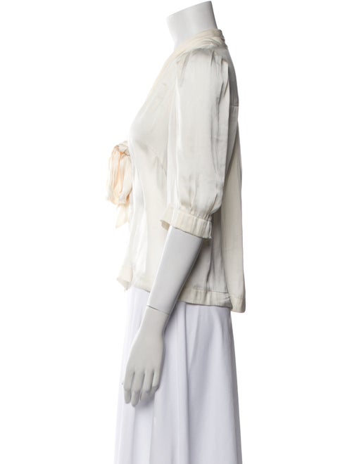 Zadig & Voltaire V-Neck Three-Quarter Sleeve Blouse